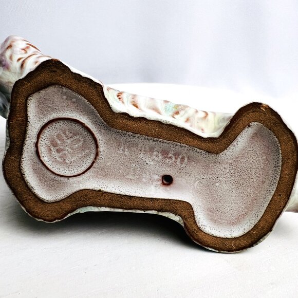 German Ceramic Dog Figurine Red Clay Multicolored Glaze Yorkshire Terrier - read - Picture 6 of 9